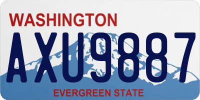 WA license plate AXU9887