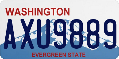 WA license plate AXU9889