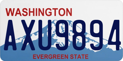WA license plate AXU9894