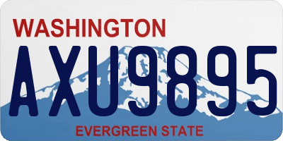 WA license plate AXU9895