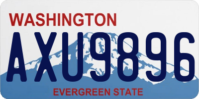 WA license plate AXU9896