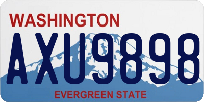 WA license plate AXU9898