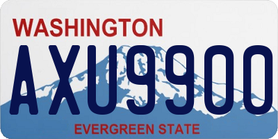 WA license plate AXU9900