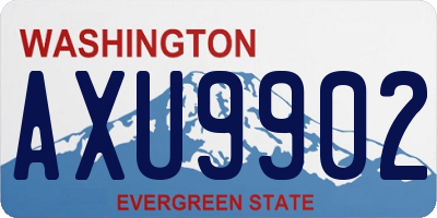 WA license plate AXU9902