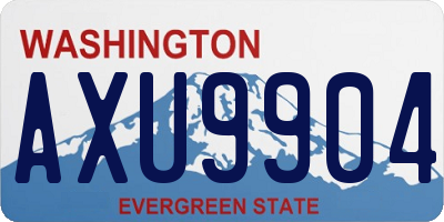 WA license plate AXU9904