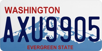 WA license plate AXU9905