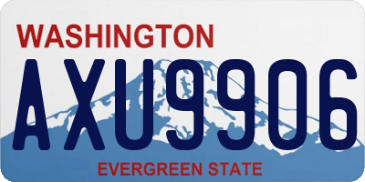 WA license plate AXU9906