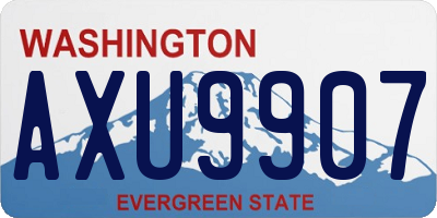 WA license plate AXU9907