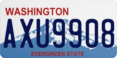 WA license plate AXU9908