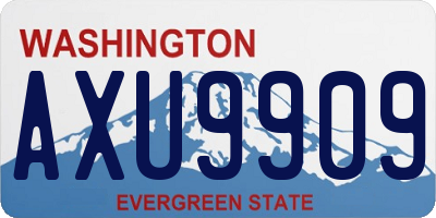 WA license plate AXU9909