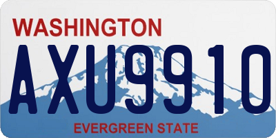 WA license plate AXU9910