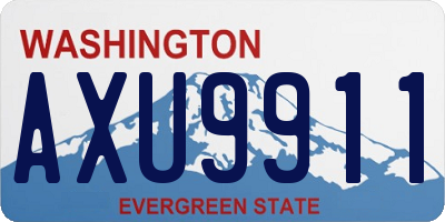 WA license plate AXU9911