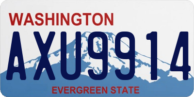 WA license plate AXU9914