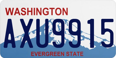 WA license plate AXU9915