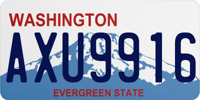 WA license plate AXU9916