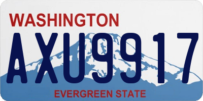 WA license plate AXU9917