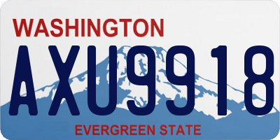 WA license plate AXU9918