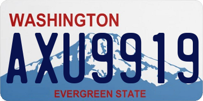 WA license plate AXU9919
