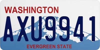 WA license plate AXU9941