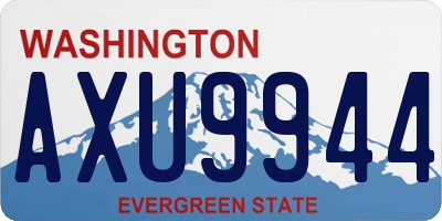 WA license plate AXU9944