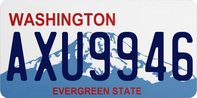 WA license plate AXU9946