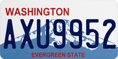 WA license plate AXU9952