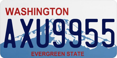 WA license plate AXU9955