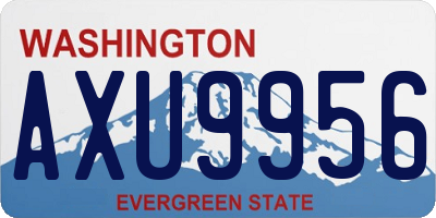 WA license plate AXU9956
