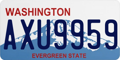 WA license plate AXU9959