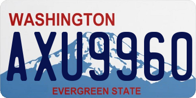 WA license plate AXU9960