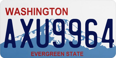 WA license plate AXU9964