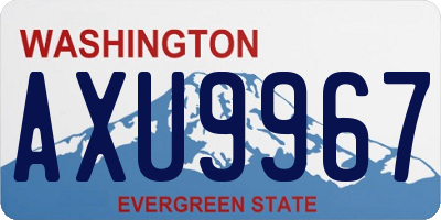 WA license plate AXU9967
