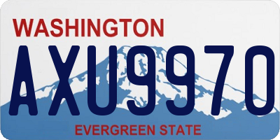 WA license plate AXU9970