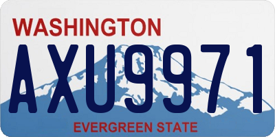 WA license plate AXU9971