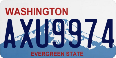 WA license plate AXU9974