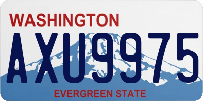 WA license plate AXU9975