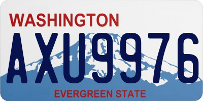 WA license plate AXU9976