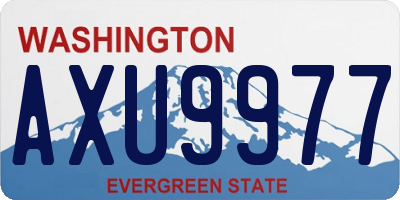 WA license plate AXU9977