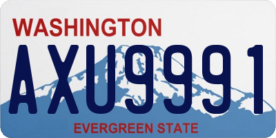 WA license plate AXU9991