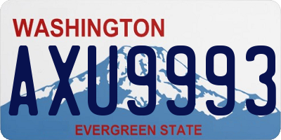 WA license plate AXU9993