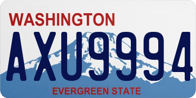 WA license plate AXU9994