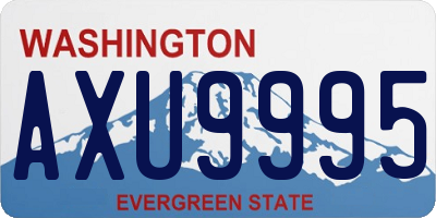 WA license plate AXU9995