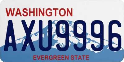 WA license plate AXU9996