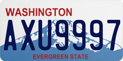 WA license plate AXU9997