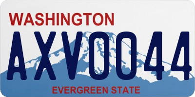 WA license plate AXV0044