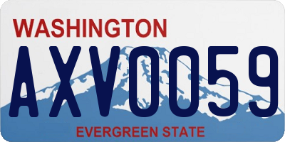WA license plate AXV0059