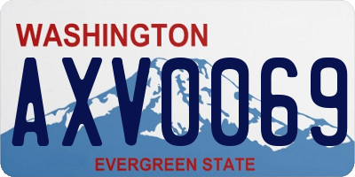 WA license plate AXV0069