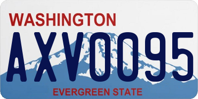 WA license plate AXV0095