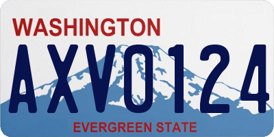WA license plate AXV0124