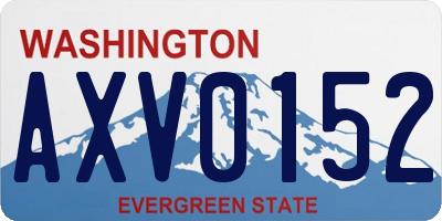 WA license plate AXV0152